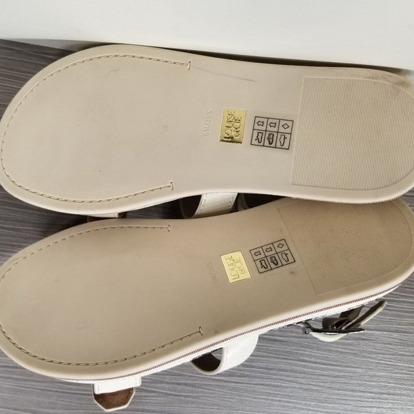 Louise et Cie Aventi Gladiator Sandal, Off White Leather, Womens Size 6 M / 36.5 - Picture 12 of 14